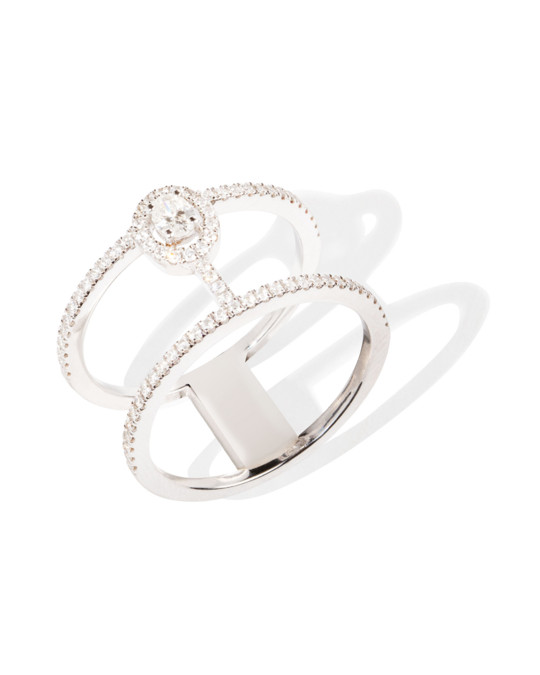 Modern Half Eternity Ring